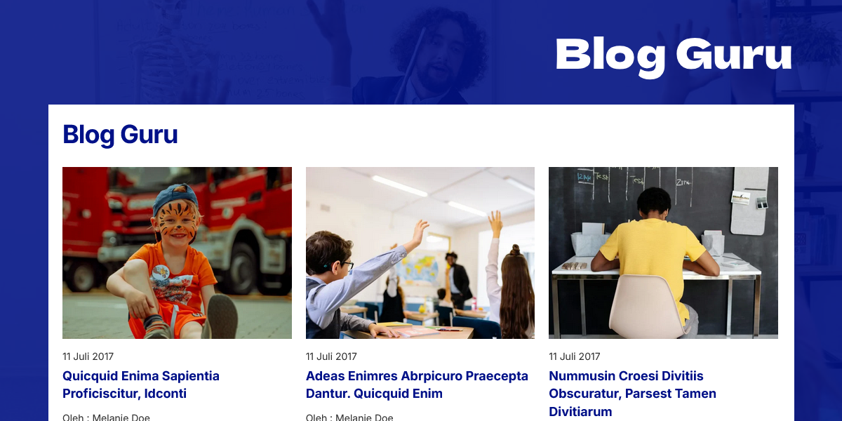 Fitur Pos Blog Guru - Mading – Tema Web Sekolah