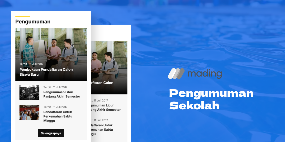 Fitur Pengumuman Sekolah - Mading – Tema Web Sekolah