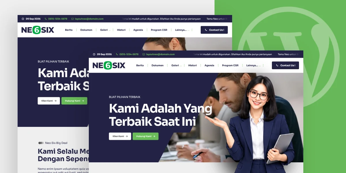 Cocok Untuk Website Profil - Neo Six – Tema Company Profile