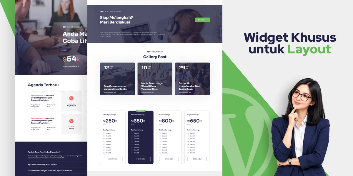 Bangun Layout Dengan Widget - Neo Six – Tema Company Profile