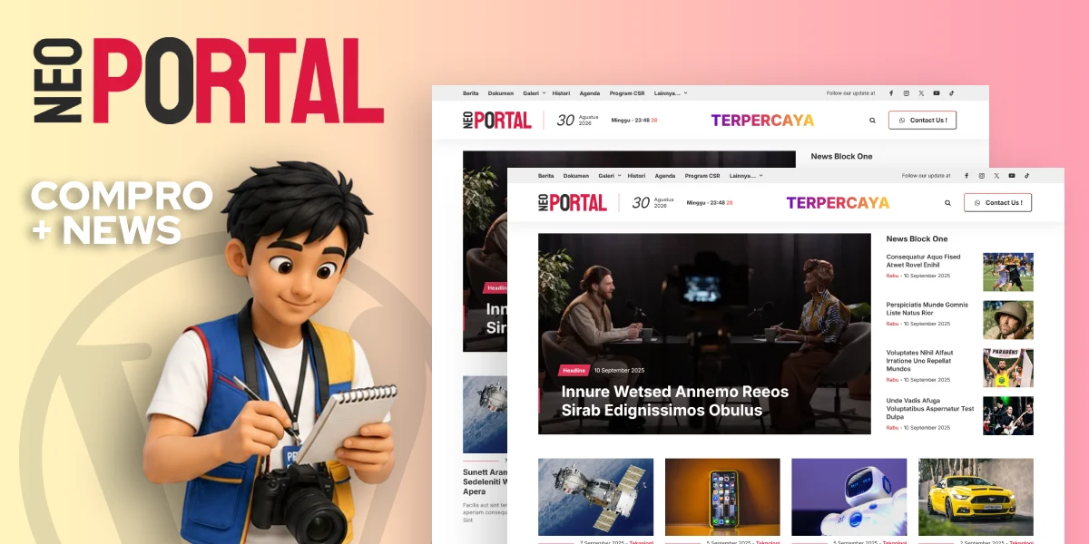 Cocok Untuk Web Berita - Neo Portal – Tema Compro + Berita