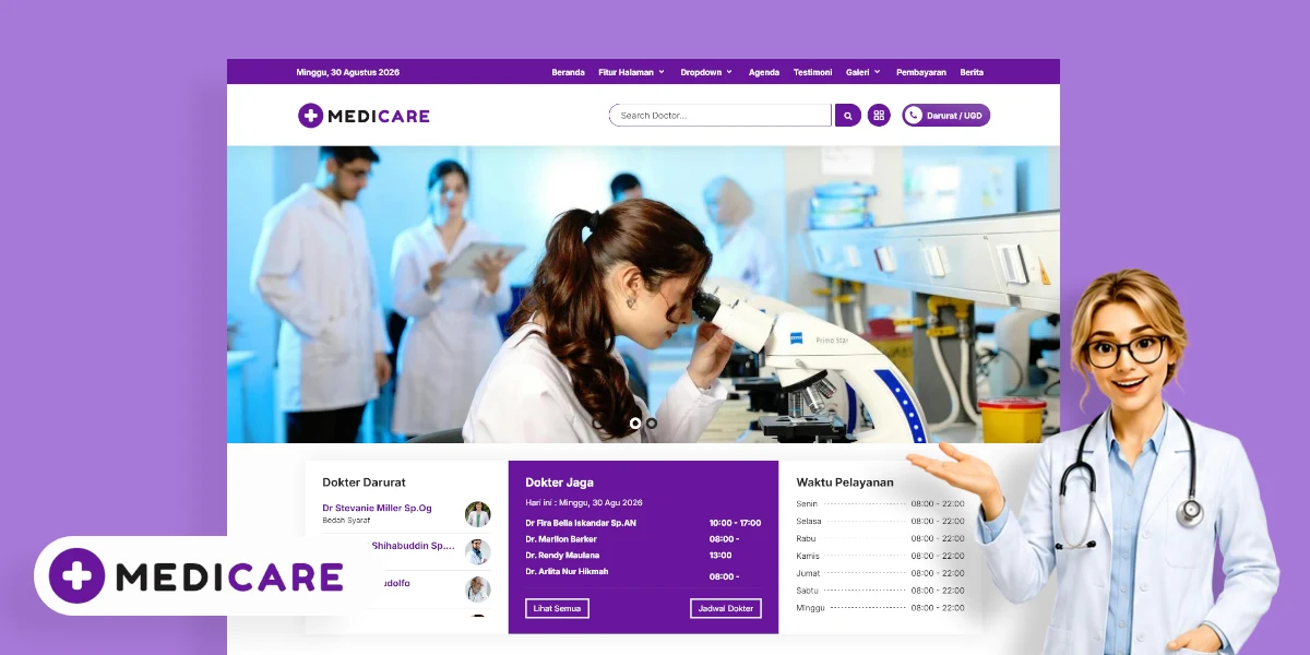 Tema Khusus Web Rumah Sakit - Medicare – Tema Website Rumah Sakit