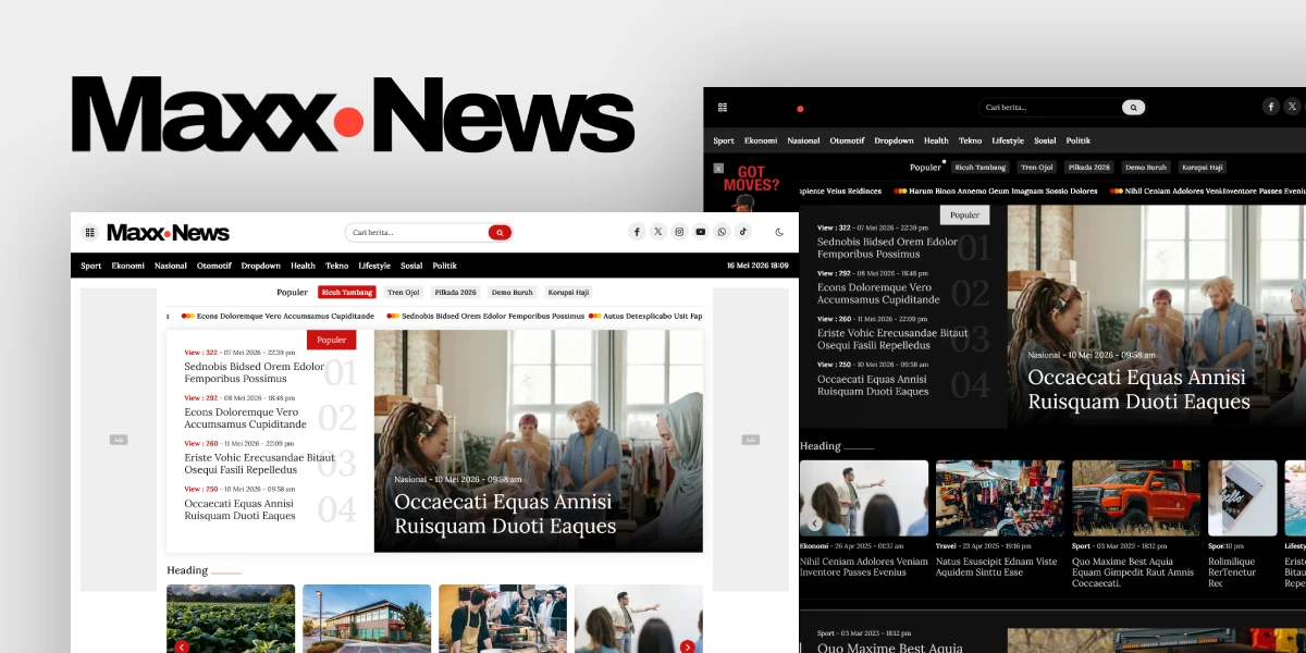 Maxx News - Tema Web Berita