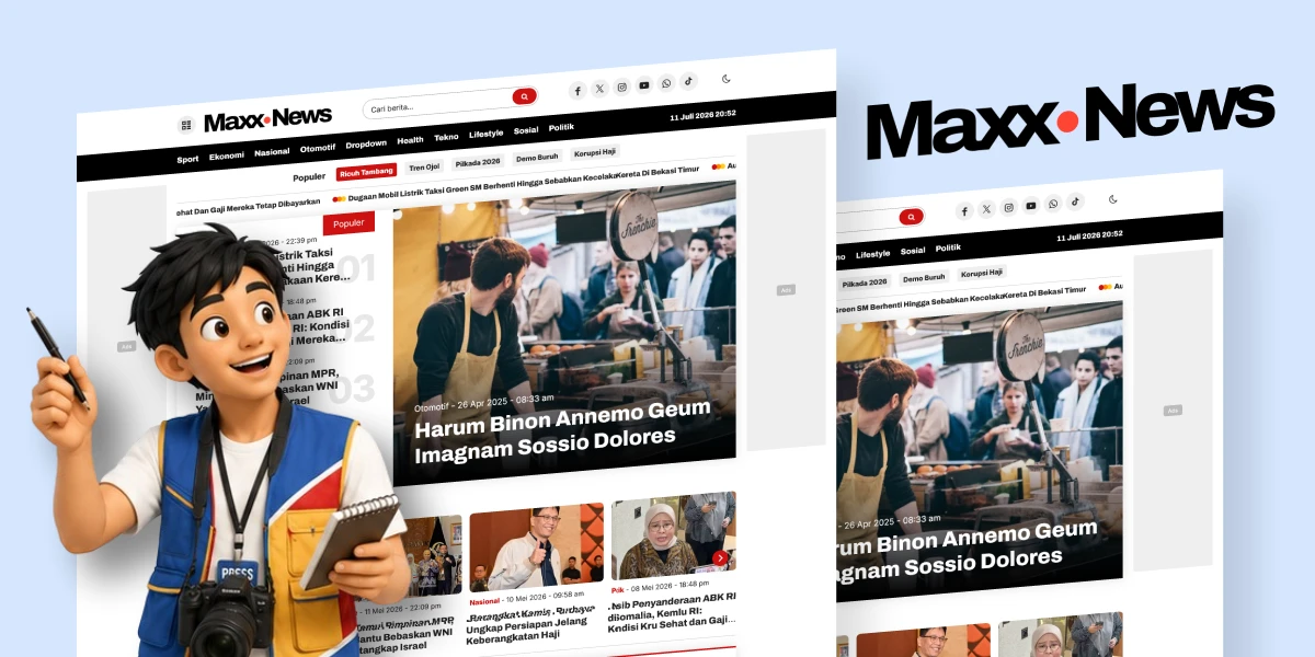 Dibuat Khusus Web Berita - Maxx News – Tema Web Berita