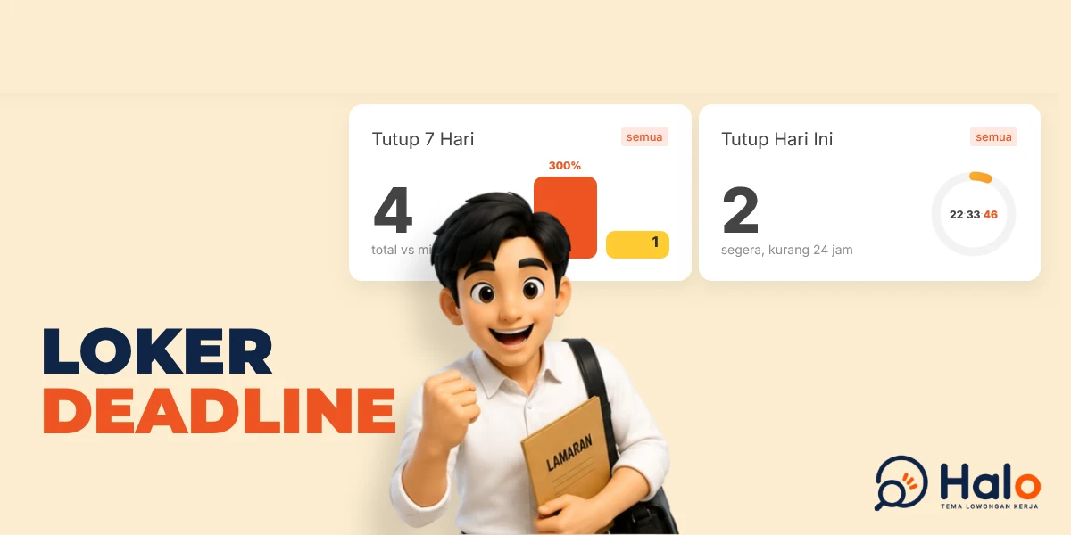 Info Loker Deadline - Halo, Tema Loker Indonesia